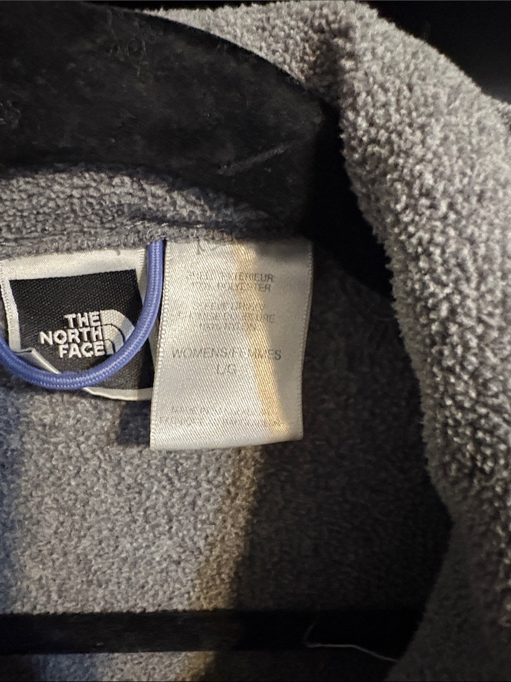 The North Face Women's Heather Gray Full-Zip Fleece Jacket size large - Picture 2 of 3